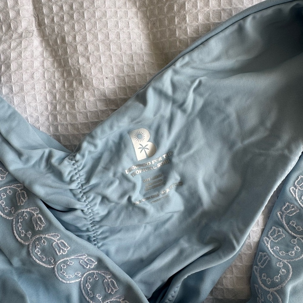 Blackbough Swim Baby Blue Embroidered Bikini Set - Picture 2 of 7